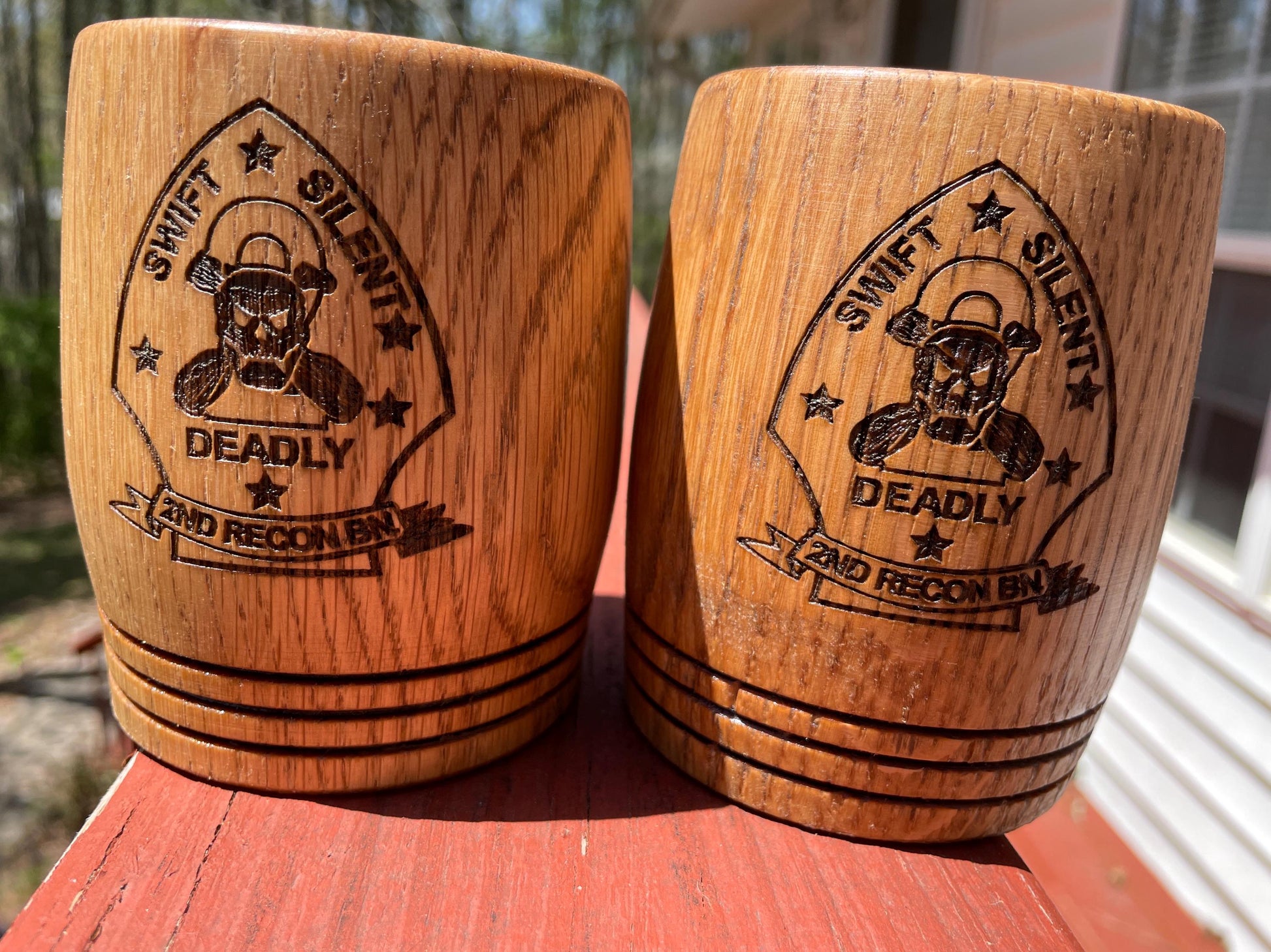 Customizable Handmade White Oak Whiskey Cup: Charred Interior
