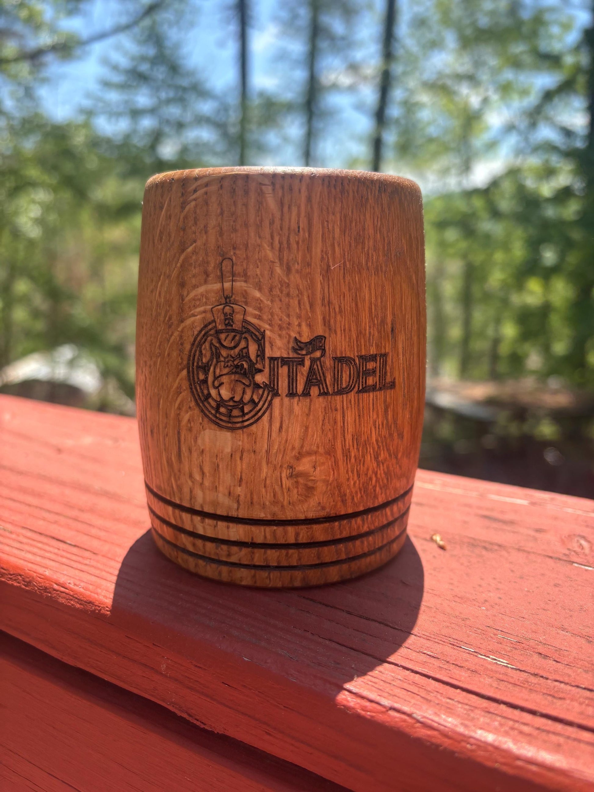 Customizable Handmade White Oak Whiskey Cup: Charred Interior