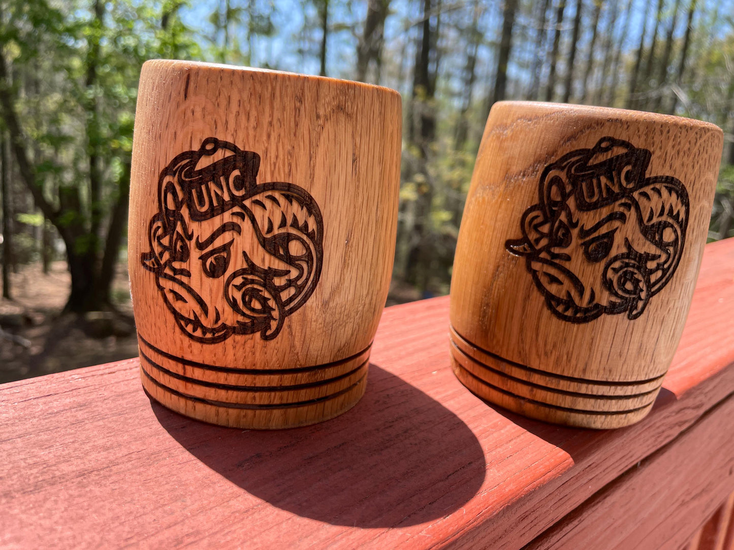 Customizable Handmade White Oak Whiskey Cup: Charred Interior