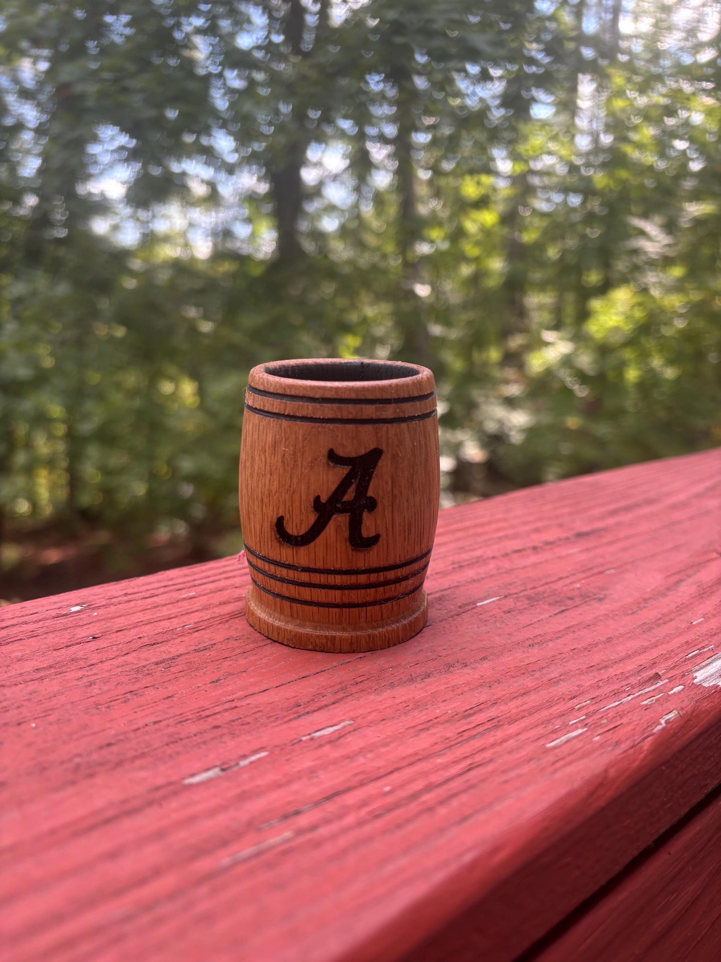 Brand New Item!! Handmade White Oak Charred Whiskey Shot Glasses.