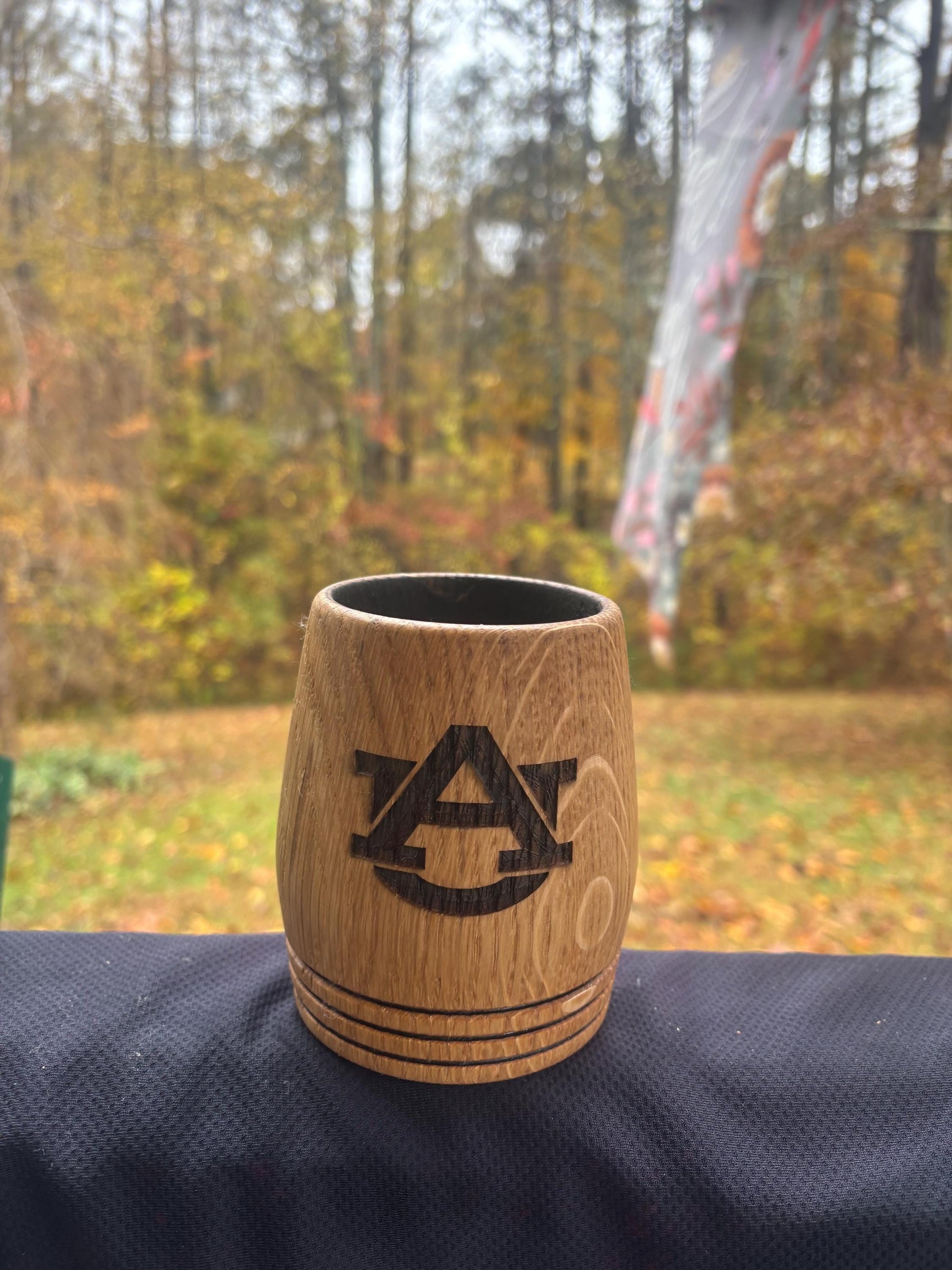 Customizable Handmade White Oak Whiskey Cup: Charred Interior
